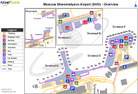 Terminal layout the airport Sheremetyevo International Airport