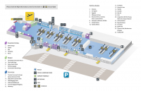 Главный зал и стойки регистрации de l'aéroport Brussels Airport