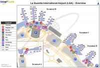 Terminal layout the airport La Guardia Airport