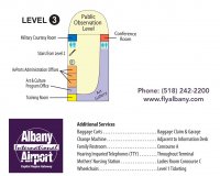 Terminal layout. Floor 3 the airport Albany International Airport