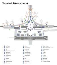 Tata letak terminal D bandara Bandara Internasional Sheremetyevo