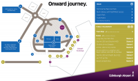 Карта парковок, остановок и стоянок аэропорта Аеропорту Аеропорт Едінбурга