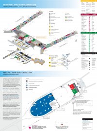 Disposición de terminales y entradas del aeropuerto Aeropuerto Internacional de Indianápolis