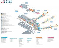 Plan du terminal 1 de l'aéroport Václav Havel Airport Prague