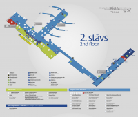 Схема 2-го уровня. Аеропорту Міжнародний аеропорт Риги
