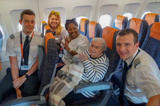 A 95-year old passenger first flight ever